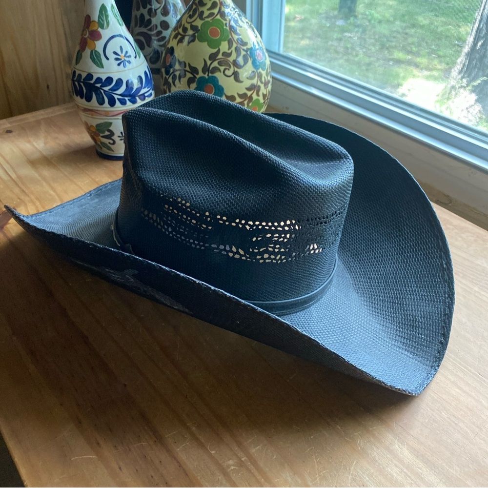 Black Cowboy Hat Size 7 1/4